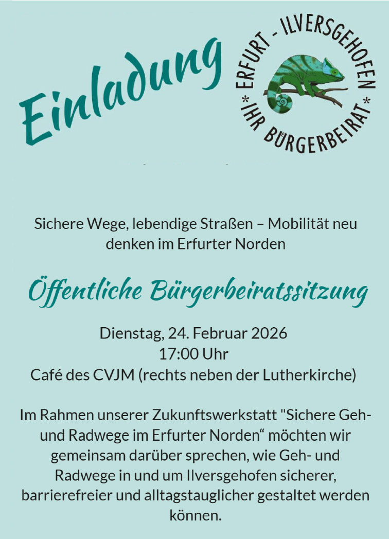 Flyer: Sichere Radwege für den Erfurter Norden